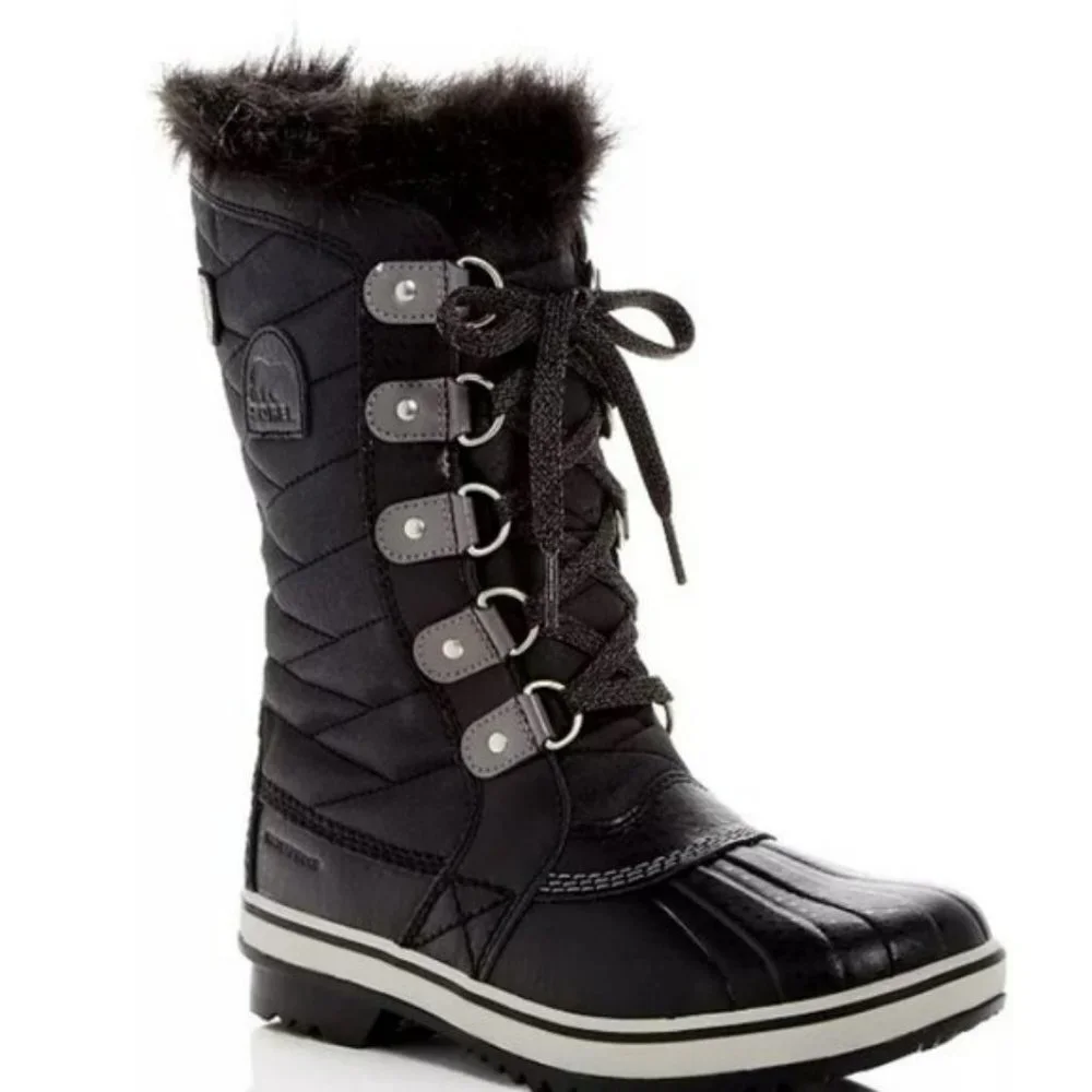 Sorel Unisex Tofino II Waterproof‎ Cold Weather Black Winter Boots Youth Size 5